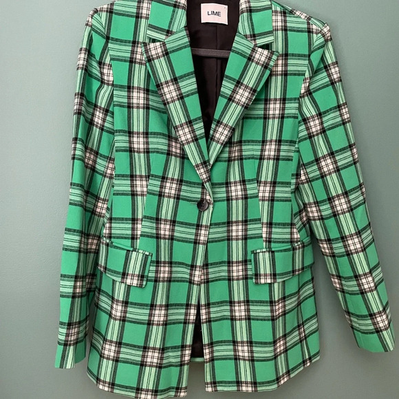 LiME - bottle green woman’s blazer jacket- size M - Picture 12 of 13